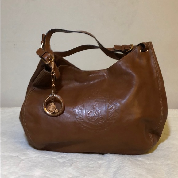 large tan purse